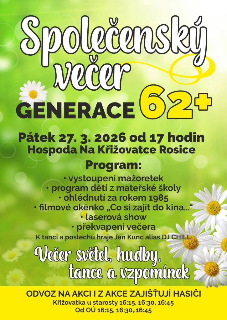 Společenský večer generace 62+